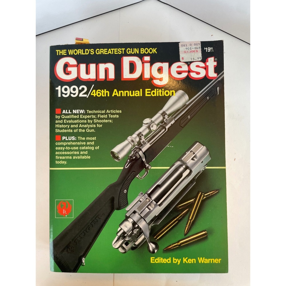 Gun Digest 1992 Book 46th Annual Edition Good Ken Warner Firearms Reference